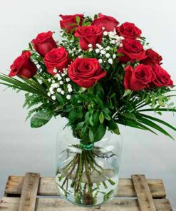 enviar 12 rosas rojas a domicilio