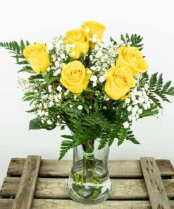 Enviar ramo 6 rosas color amarillo