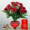 Entrega a domicilio 12 rosas rojas san valentin