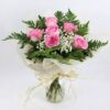 6 rosas color rosa envio